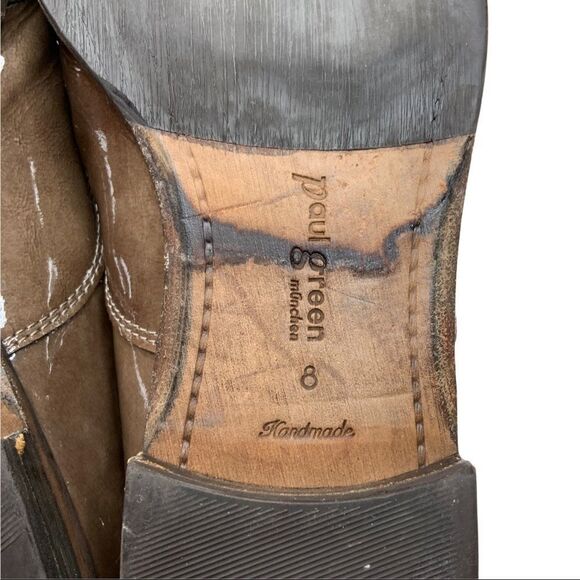 PAUL GREEN MUNCHIN Olive Brown Patent Leather Oxfords Size US 10.5 - Picture 9 of 13